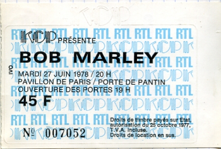 Bob Marley Juin 78